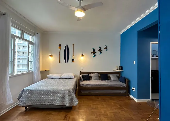 Studio Uma Quadra Da Praia - Pitangueiras Guarujá